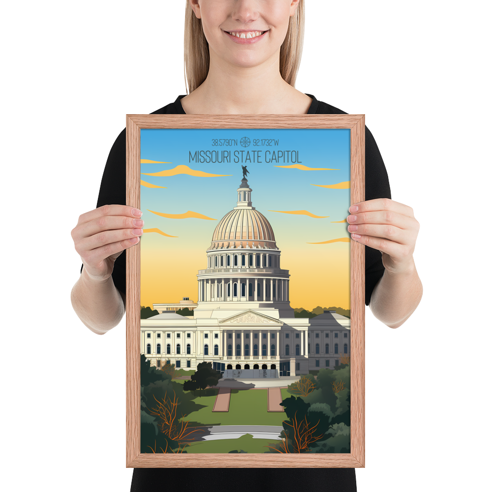 Missouri - Missouri State Capitol (Framed poster)