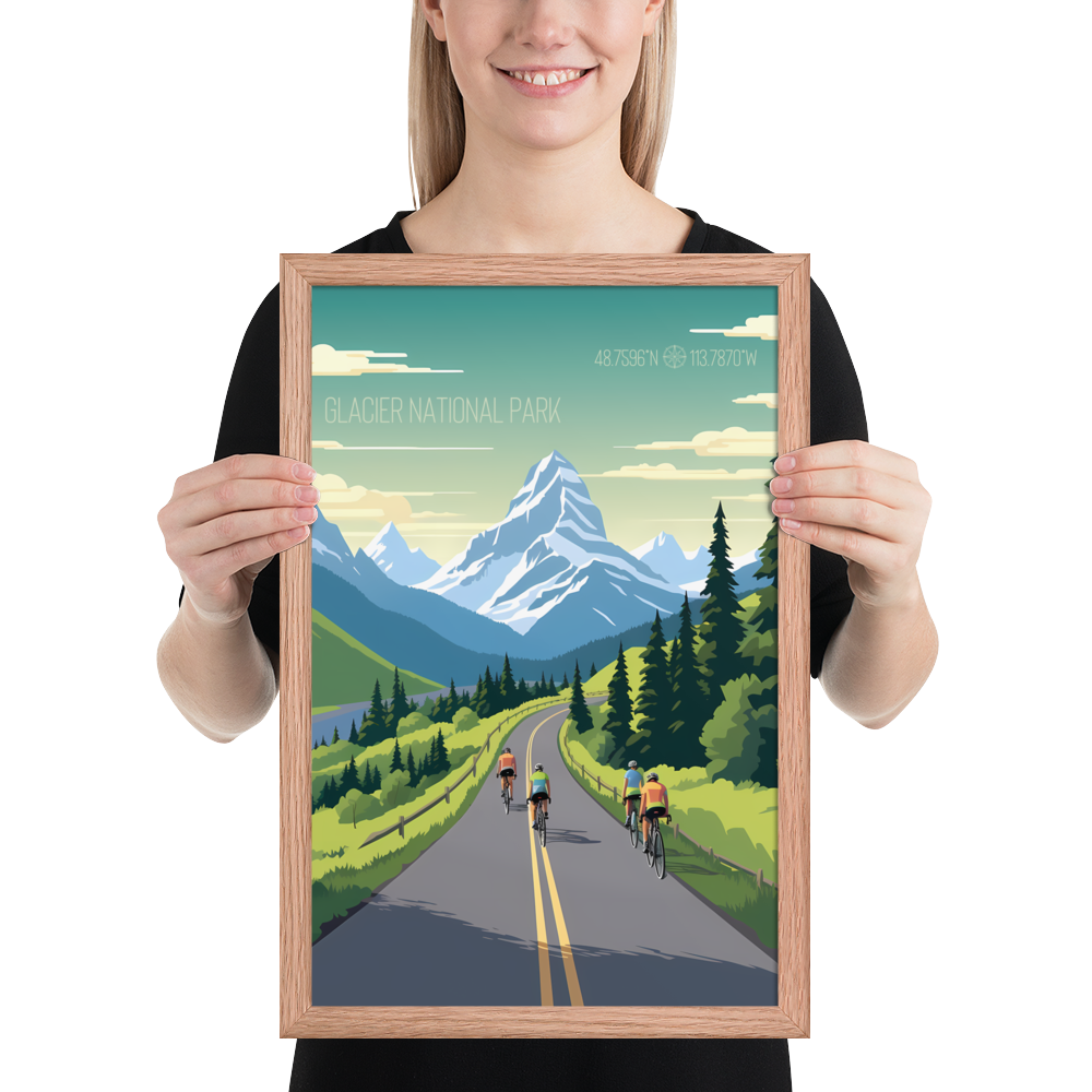 Montana - Glacier National Park (Framed poster)