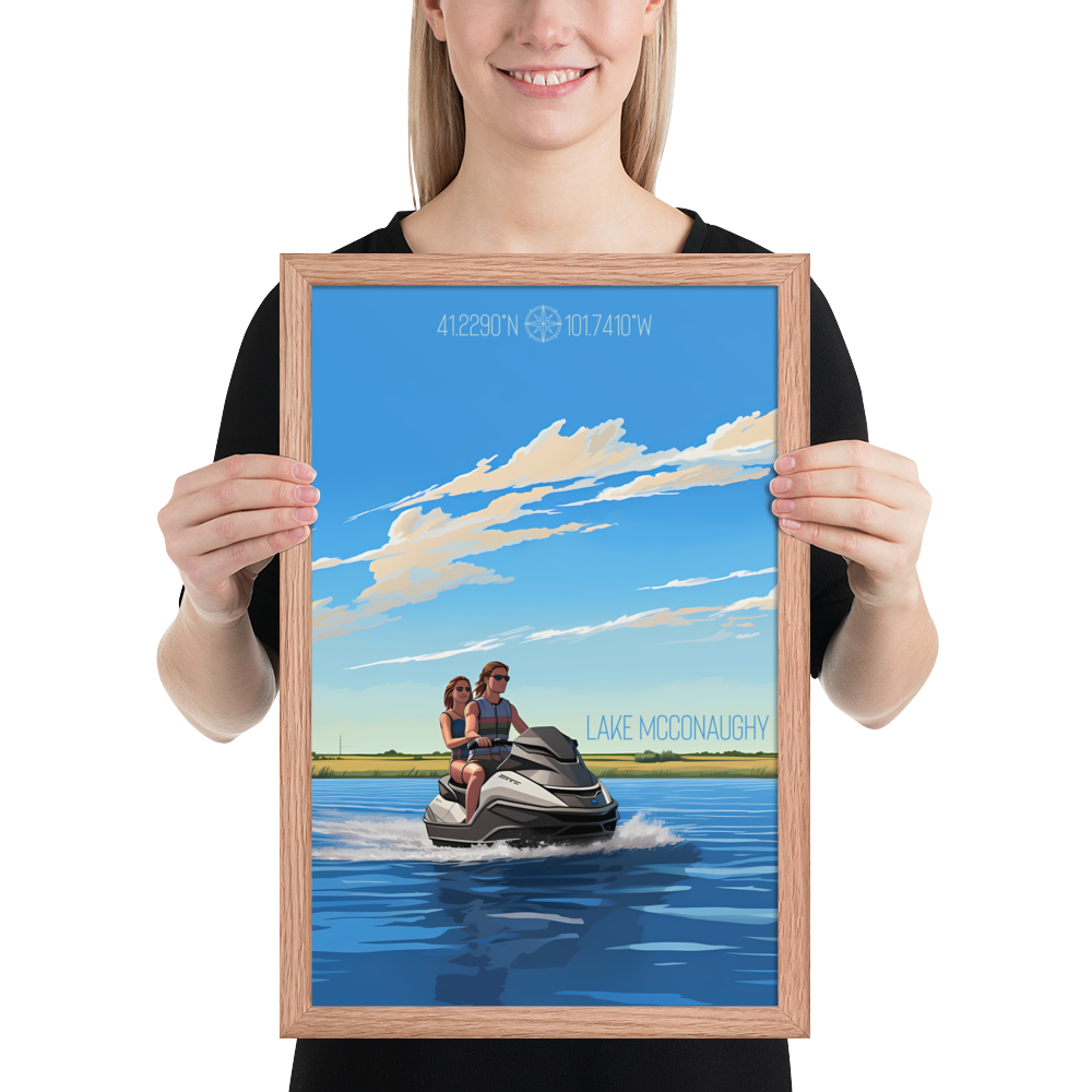 Nebraska - Lake McConaughy (Framed poster)