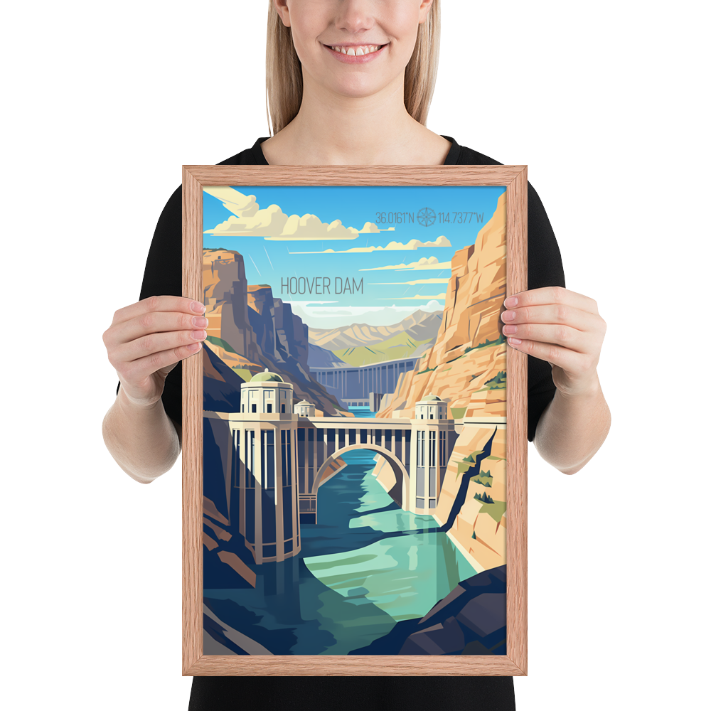 Nevada - Hoover Dam (Framed poster)