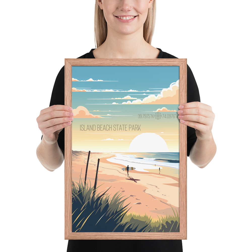 New Jersey - Island Beach State Park (Framed poster)