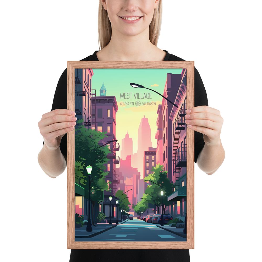 New York - West Village (Framed poster)