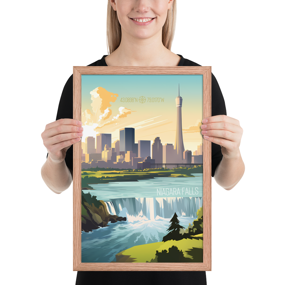 New York - Niagara Falls (Framed poster)