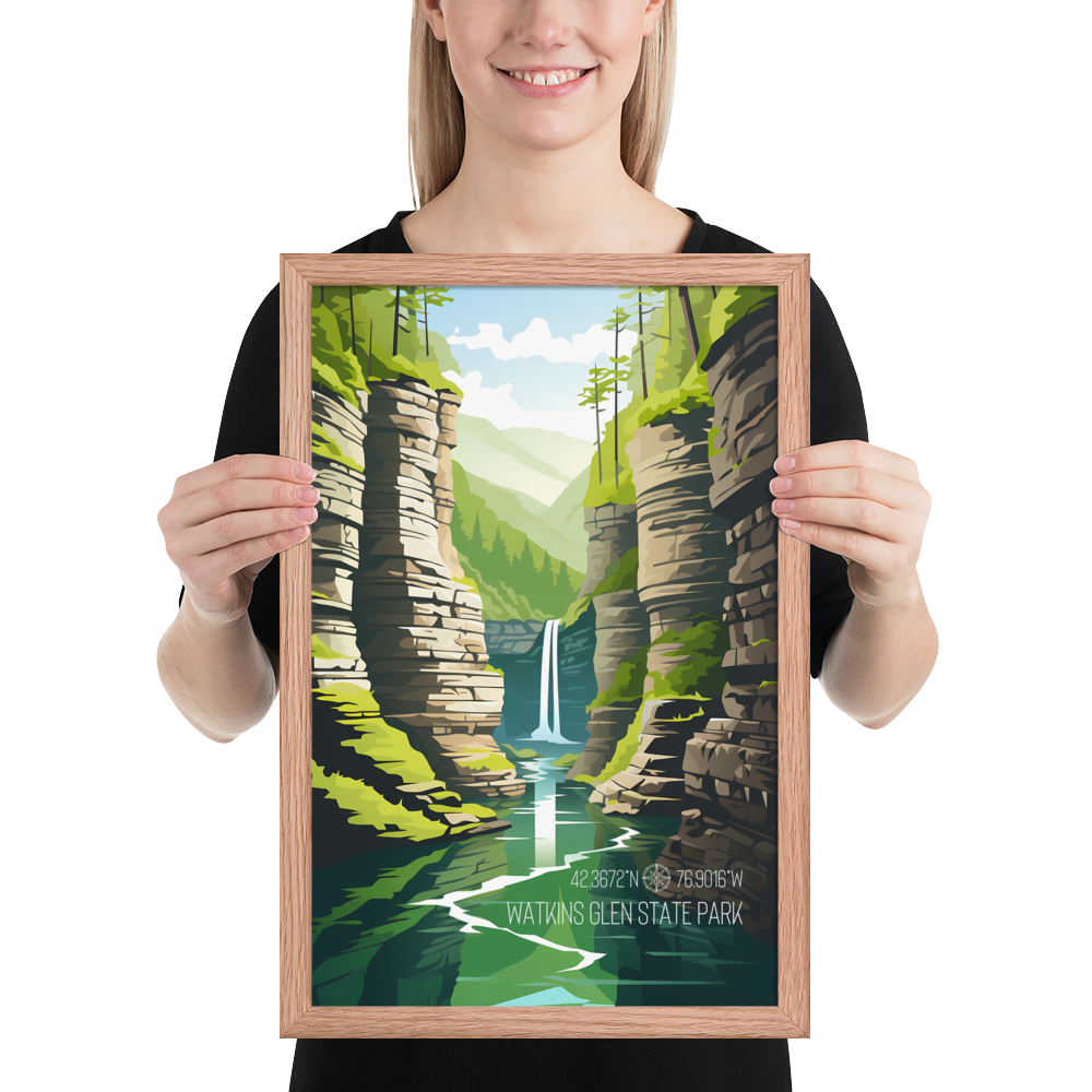 New York - Watkins Glen State Park (Framed poster)