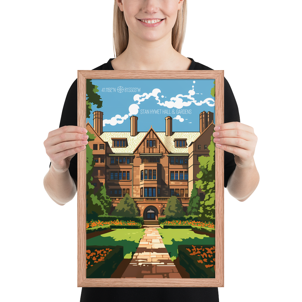 Ohio - Stan Hywet Hall and Gardens (Framed poster)