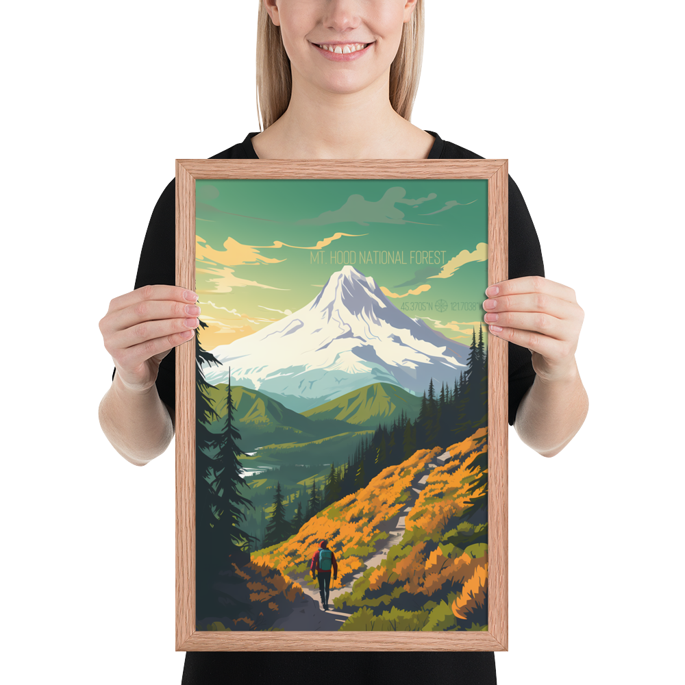 Oregon - Mount Hood National Forest (Framed poster)