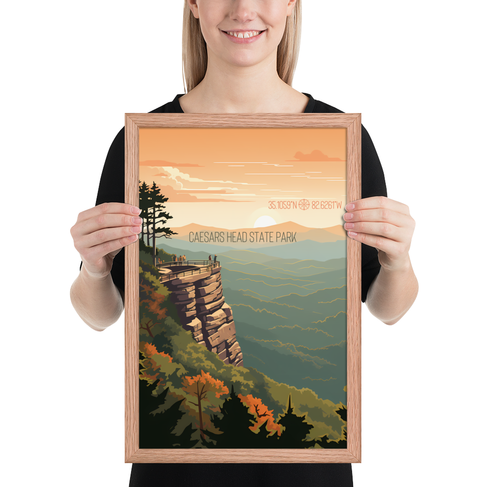 South Carolina - Caesars Head State Park (Framed poster)