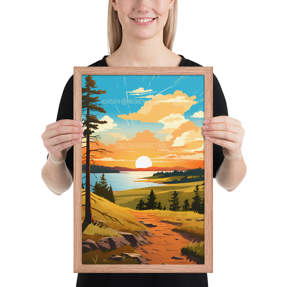 South Dakota - Good Earth State Park (Framed poster)