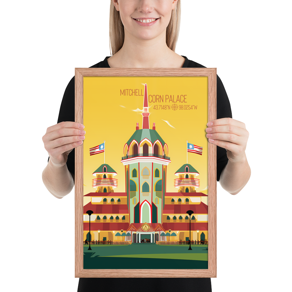 South Dakota - Mitchell Corn Palace (Framed poster)