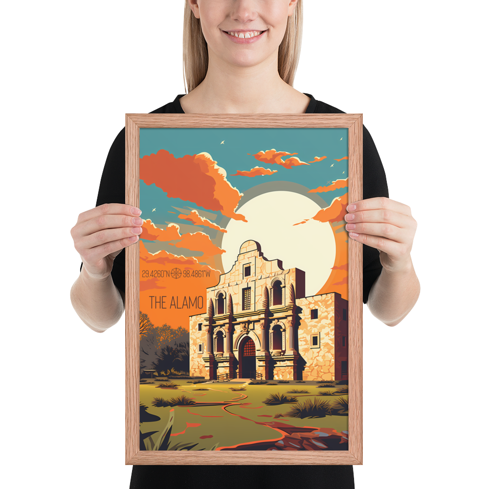 Texas - The Alamo (Framed poster)