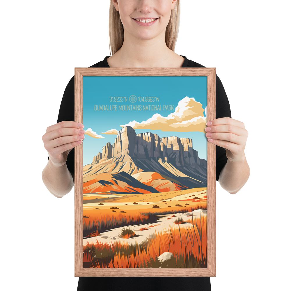 Texas - Guadalupe Mountains National Park (Framed poster)