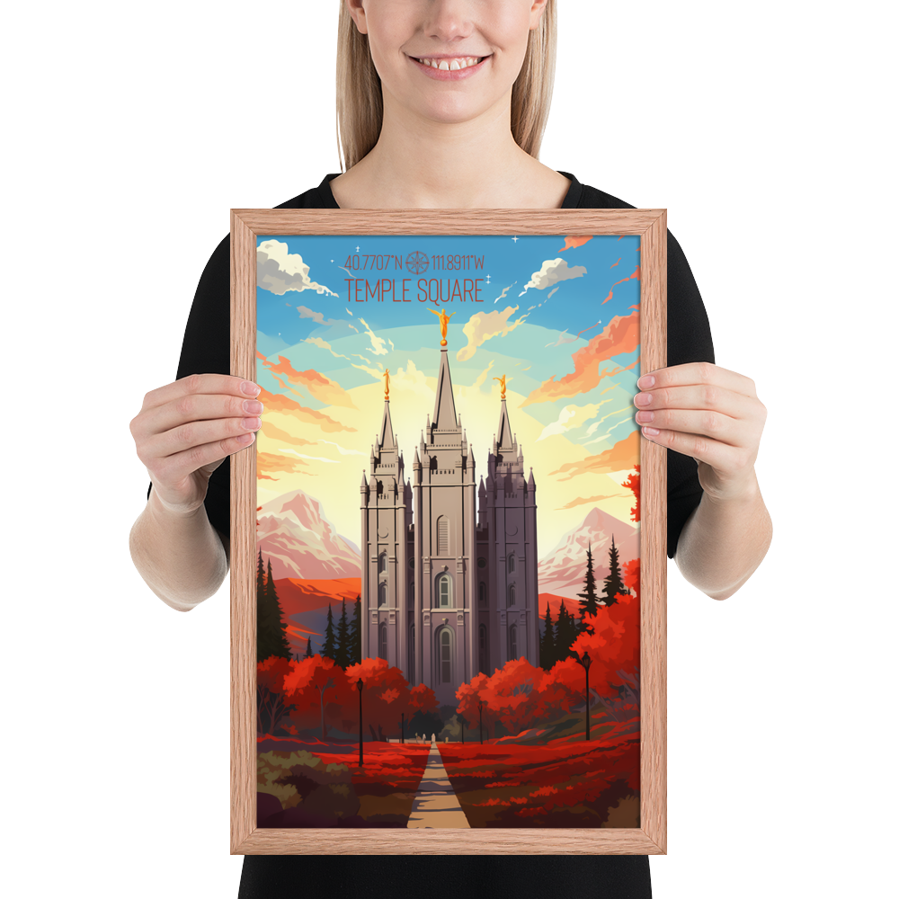 Utah - Temple Square (Framed poster)