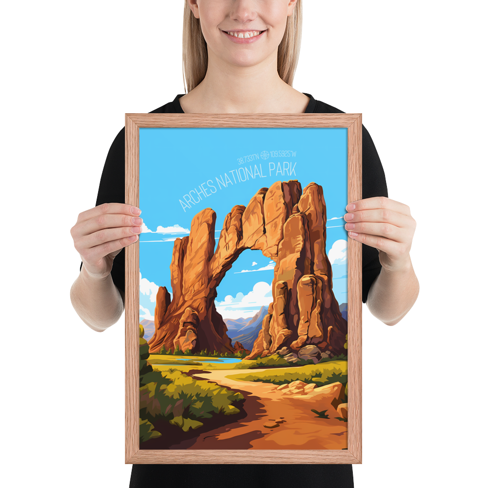 Utah - Arches National Park (Framed poster)