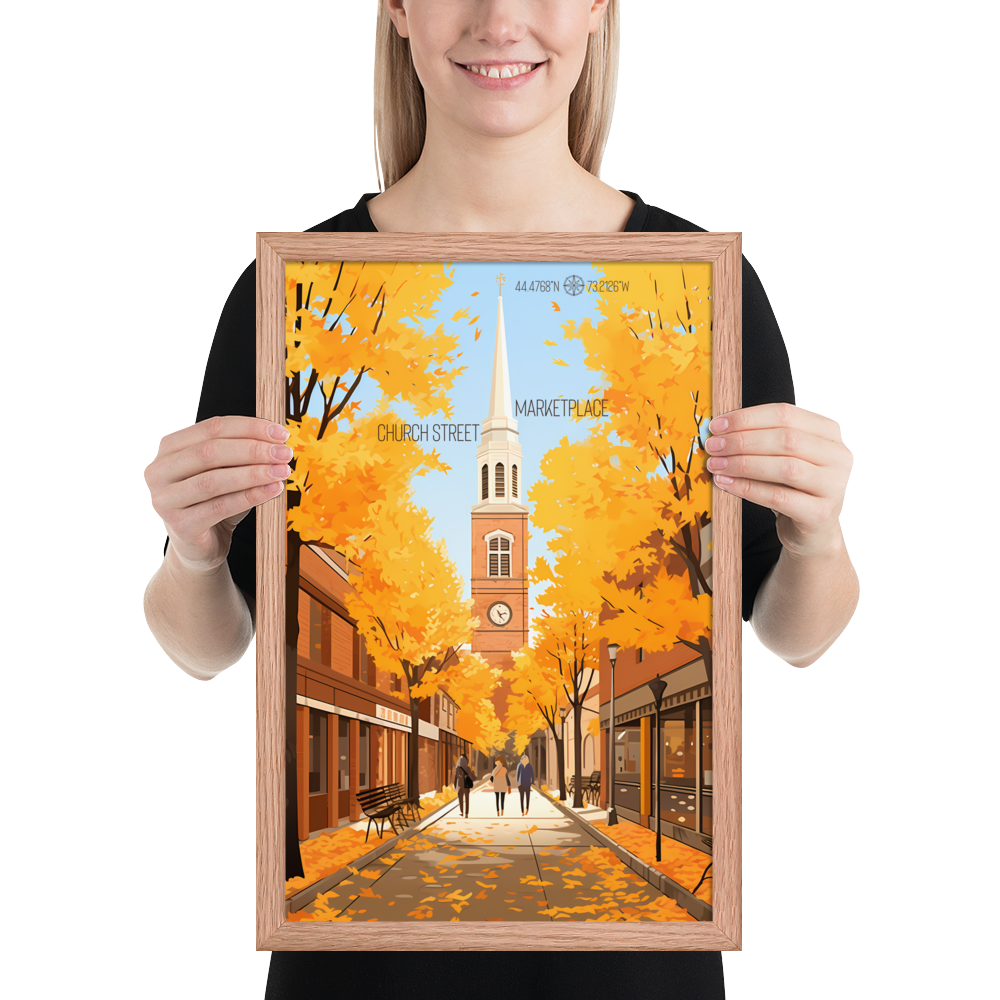 Vermont - Church Street Marketplace (Framed poster)