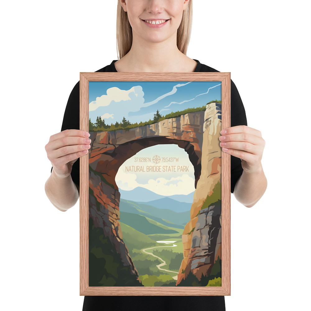 Virginia - The Natural Bridge (Framed poster)