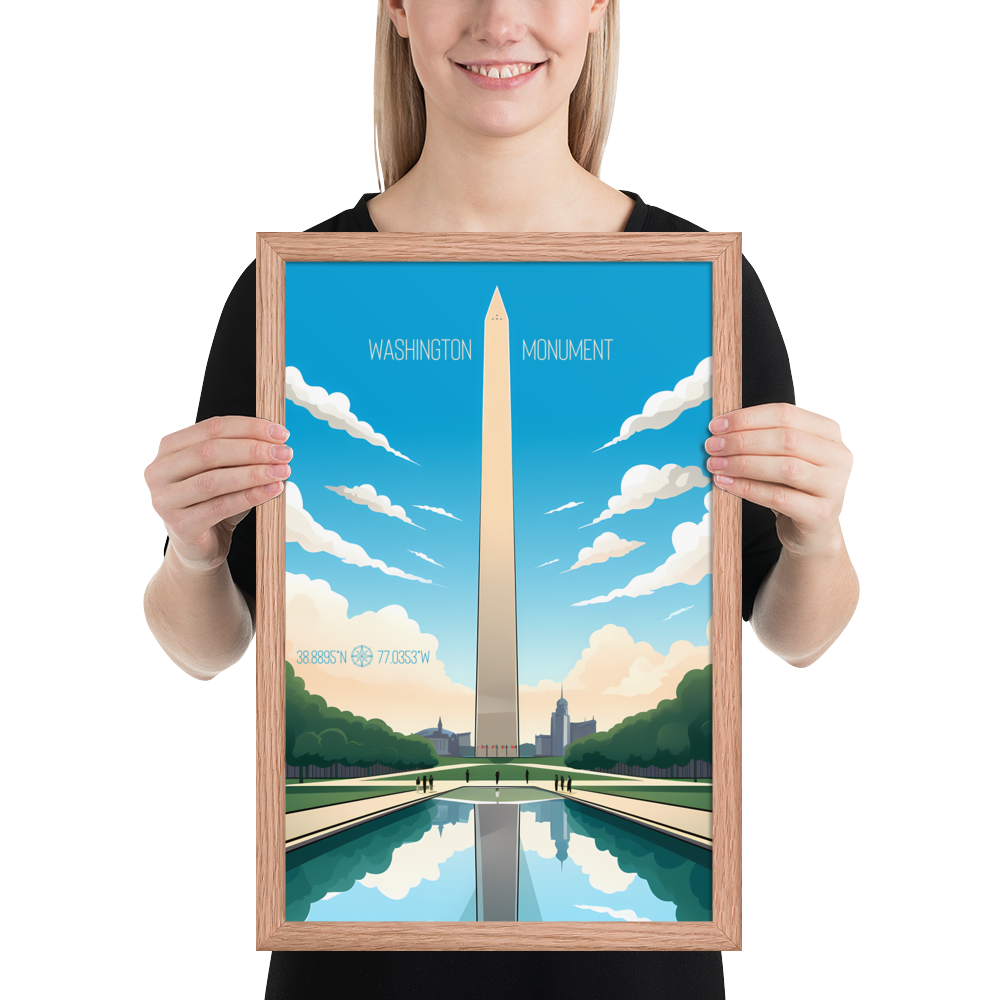 Washington D.C. - Washington Monument (Framed poster)