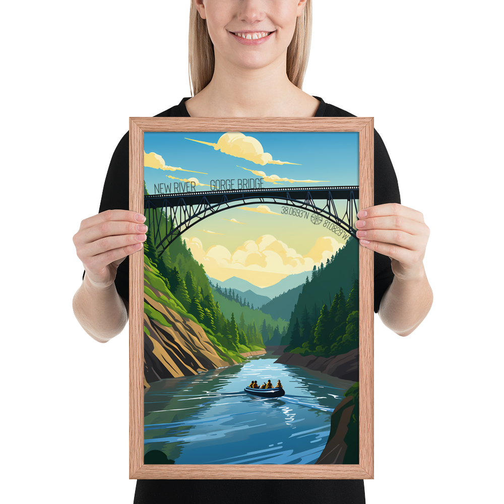 West Virginia - New River Gorge Bridge (Framed poster)