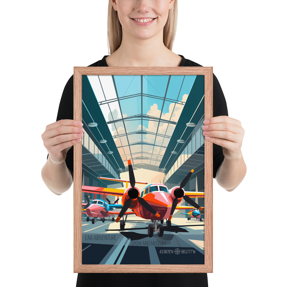 Wisconsin - EAA AirVenture Show And Museum (Framed poster)