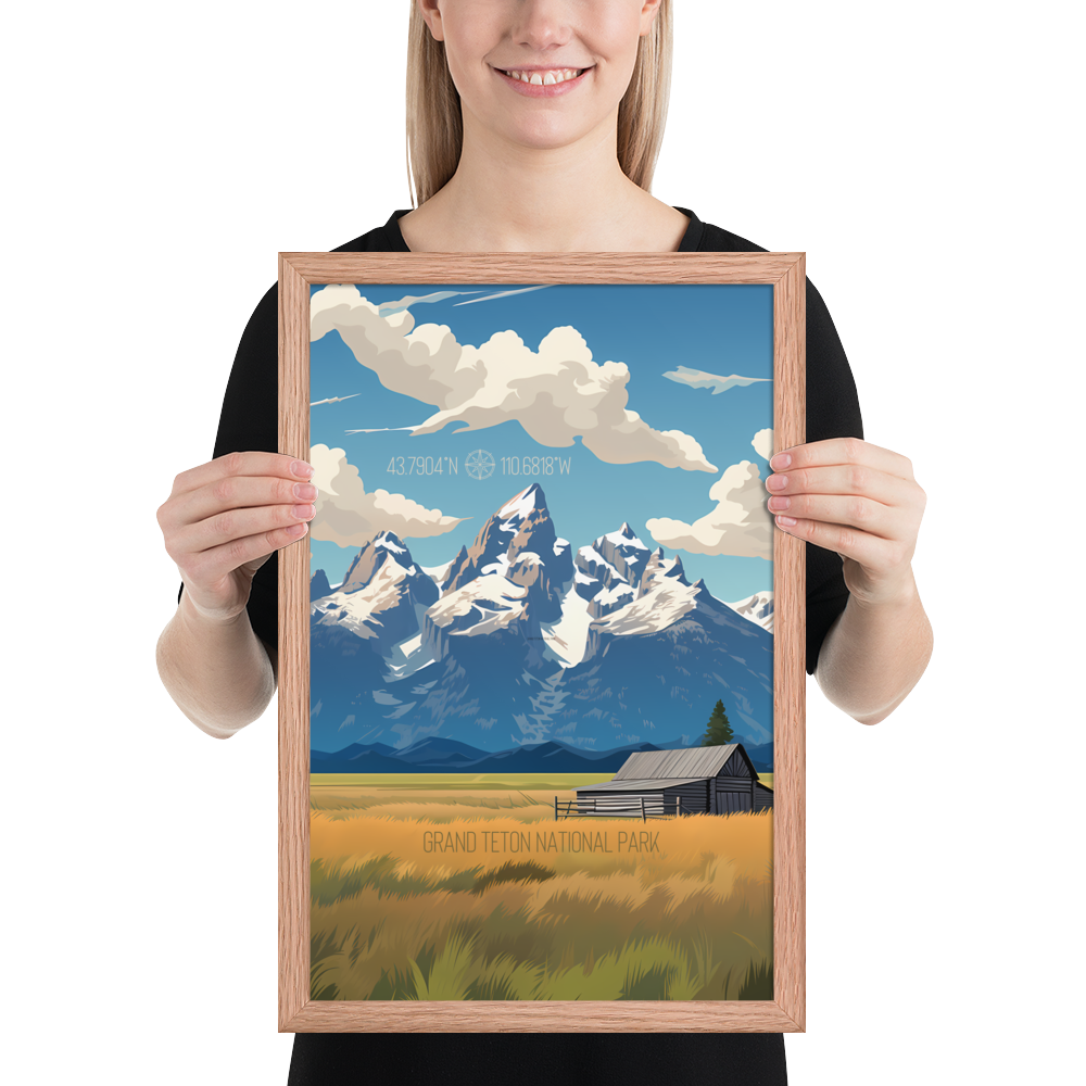 Wyoming - Grand Teton National Park (Framed poster)