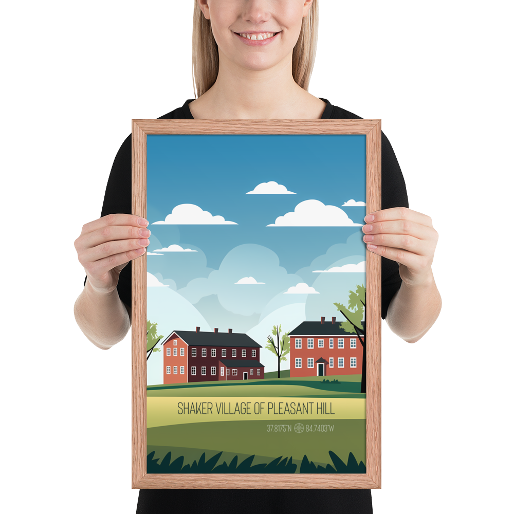 Kentucky - Shaker Village of Pleasant Hill (Framed poster)