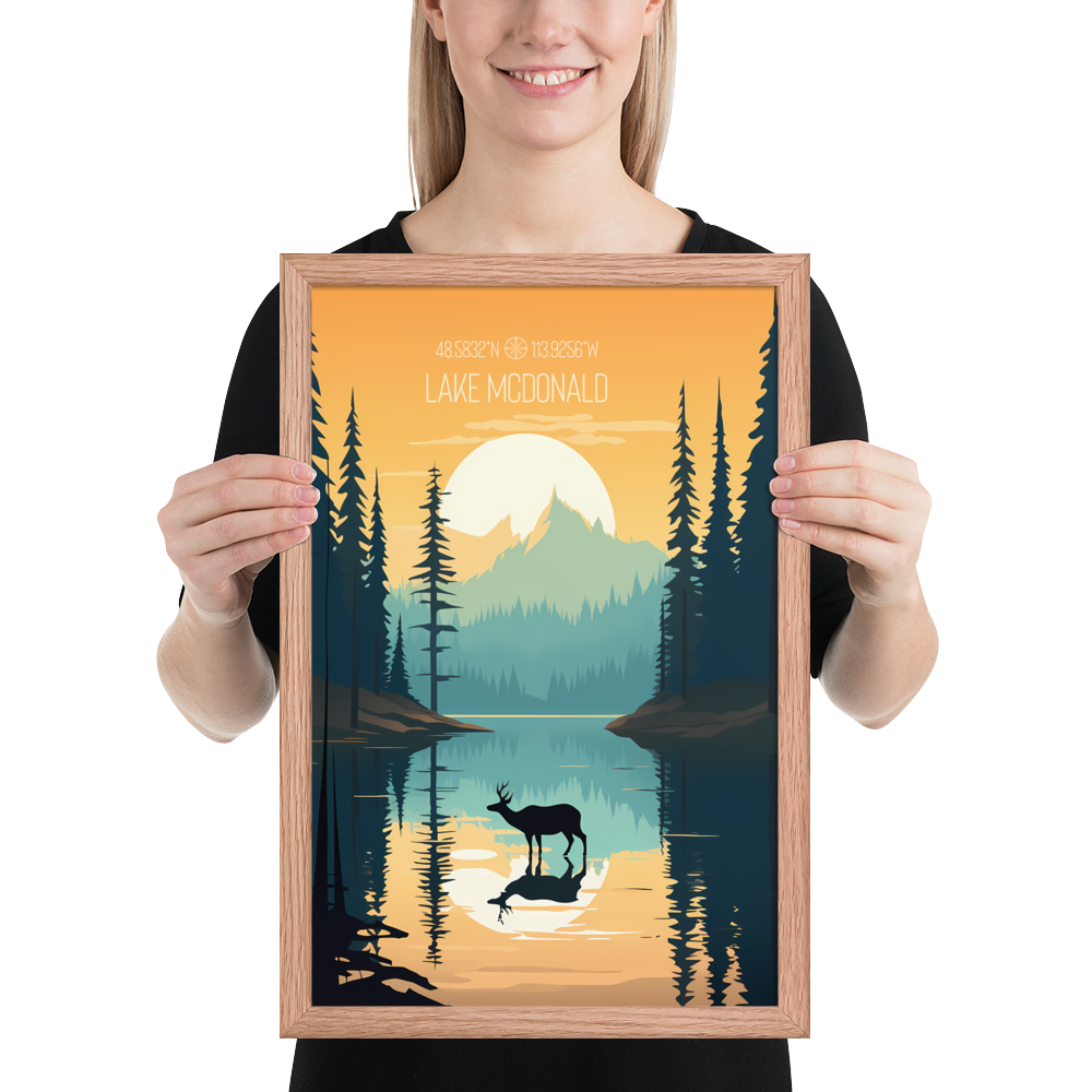 Montana - Lake McDonald (Framed poster)