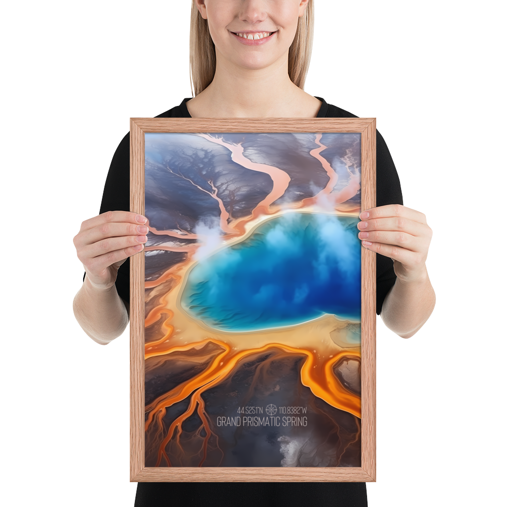 Wyoming - Grand Prismatic Spring (Framed poster)