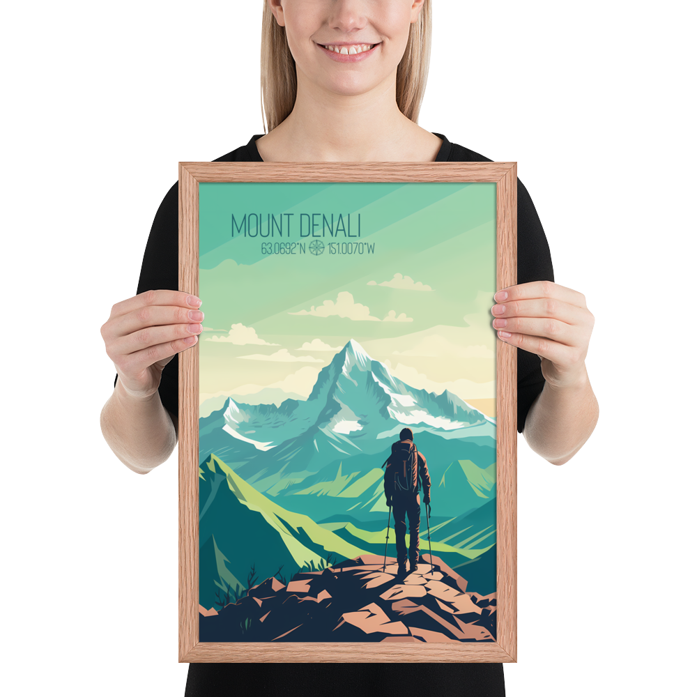 Alaska - Mount Denali (Framed poster)