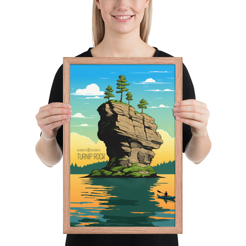 Michigan - Turnip Rock (Framed poster)