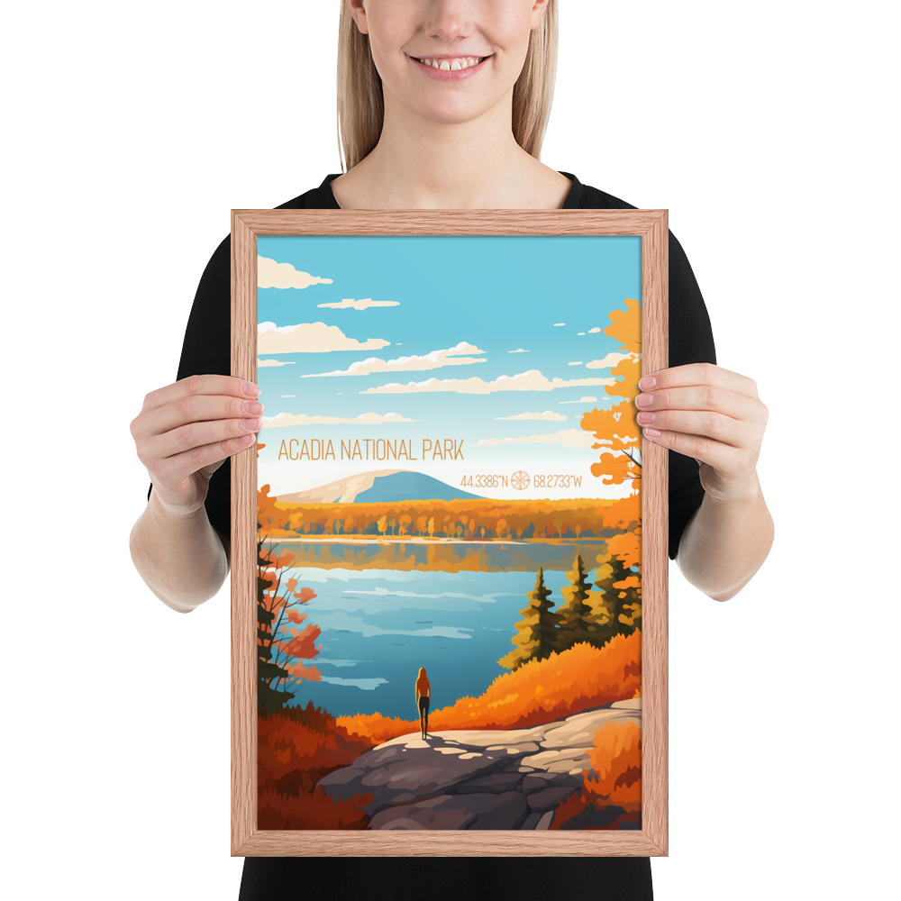 Maine - Acadia National Park (Framed poster)