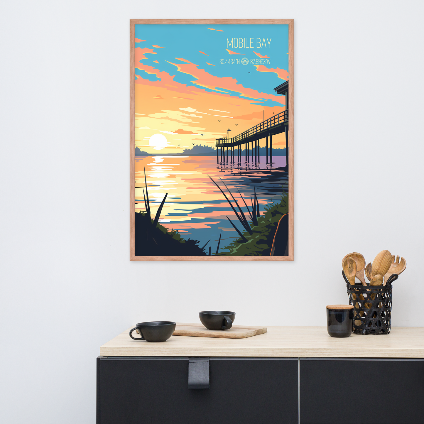 Alabama - Mobile Bay (Framed Poster)