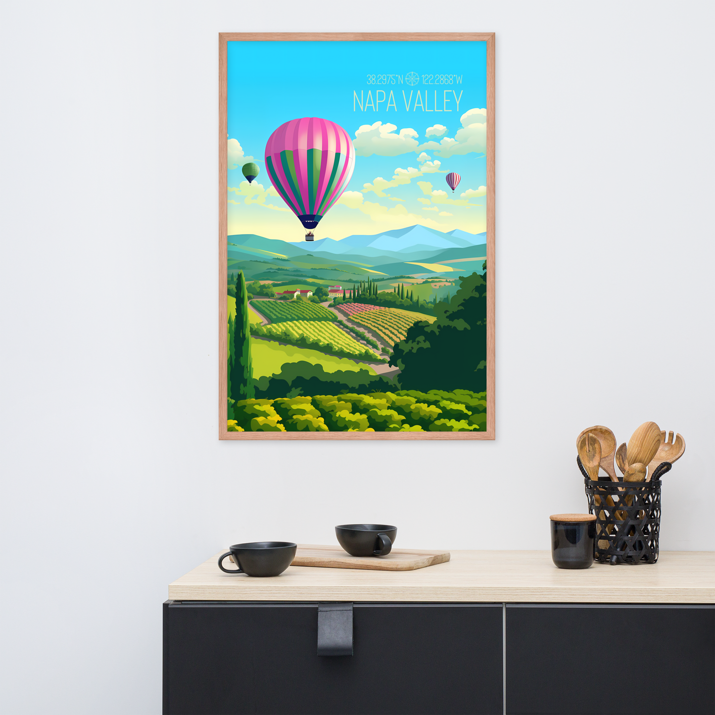 California - Napa Valley (Framed poster)