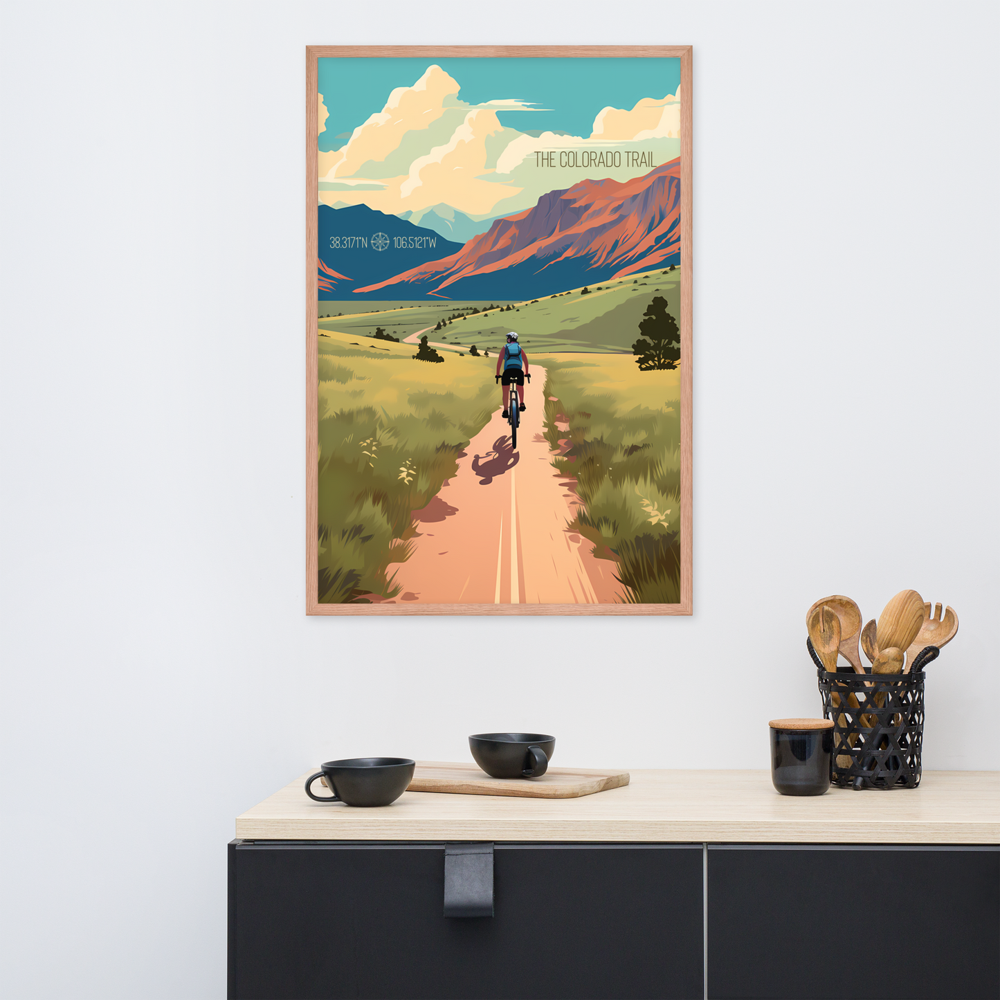 Colorado - The Colorado Trail (Framed poster)