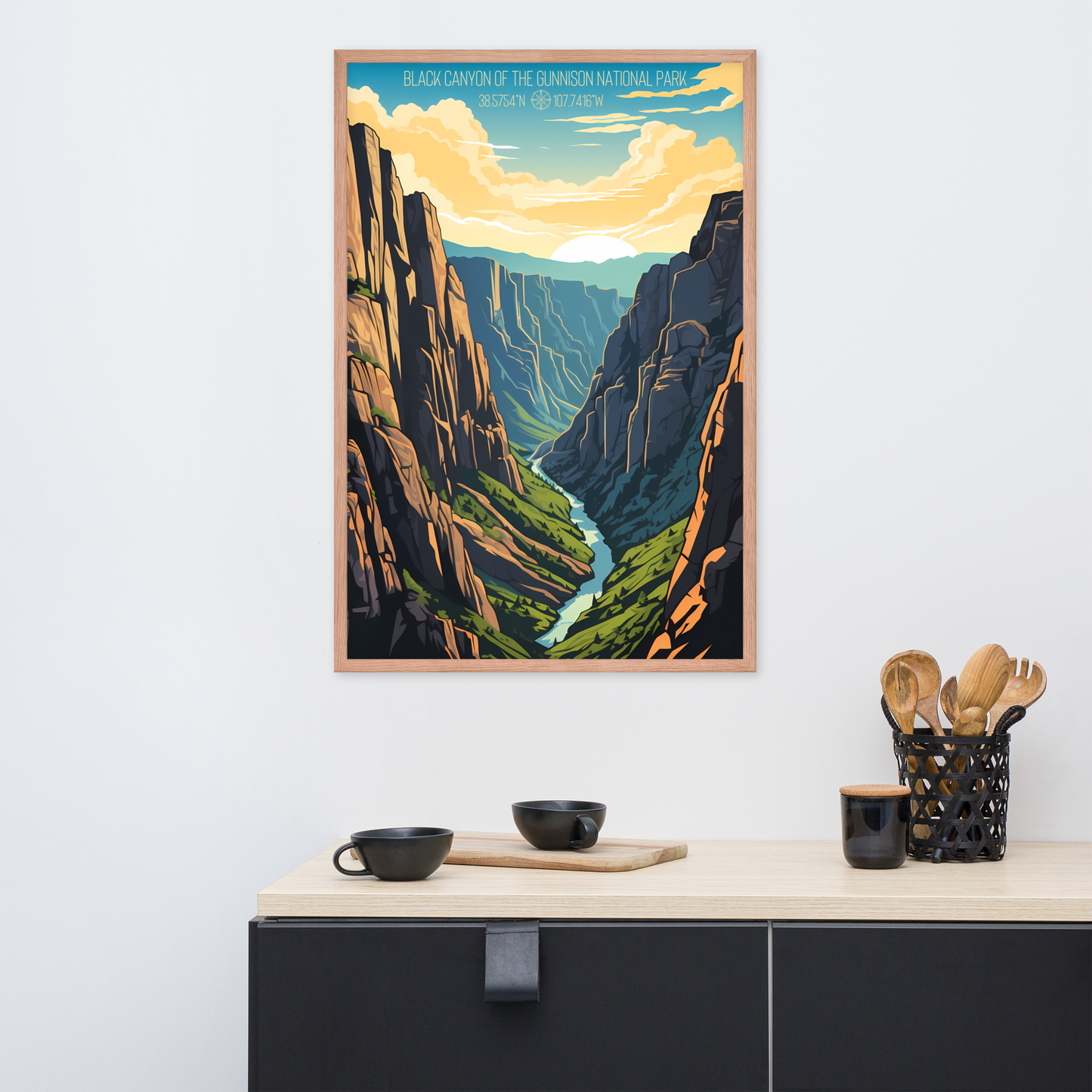 Colorado - Black Canyon of the Gunnison National Park (Framed poster)