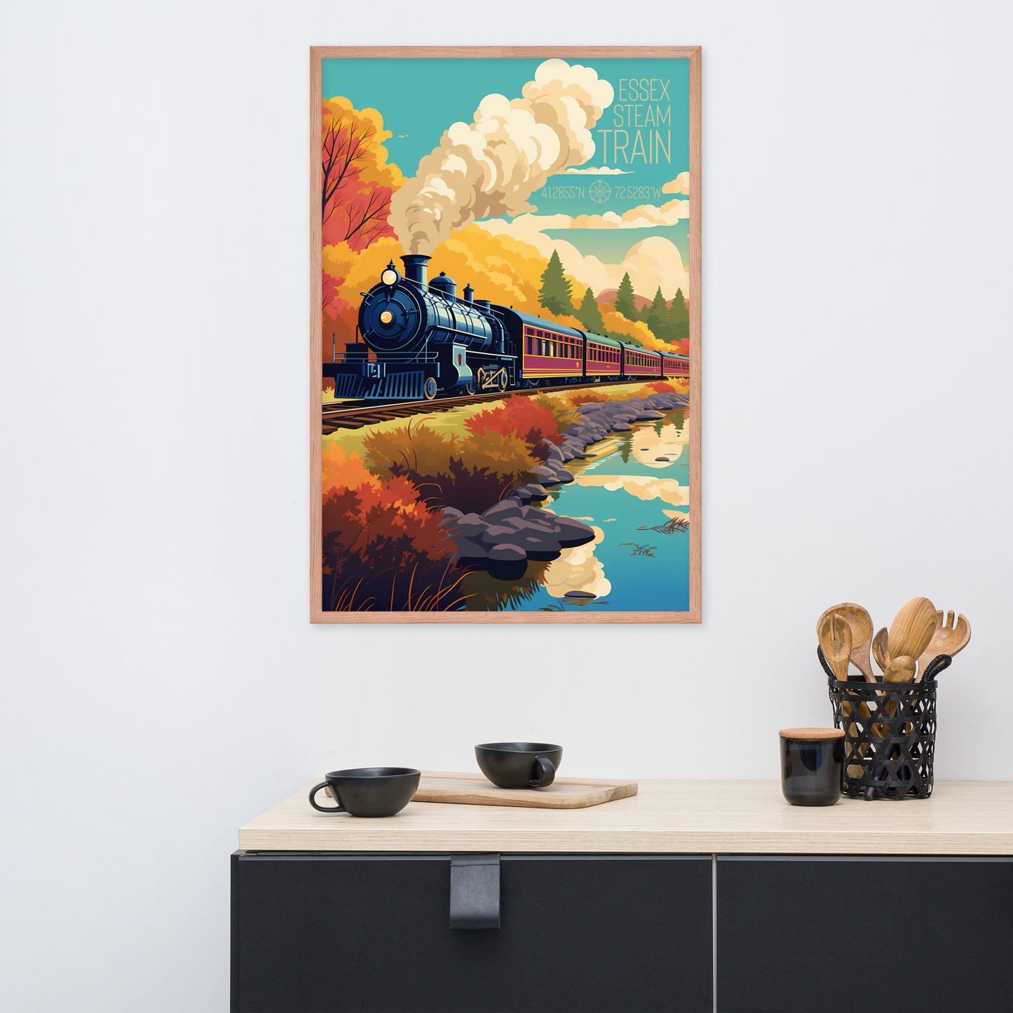 Connecticut - Essex Steam Train (Framed poster)