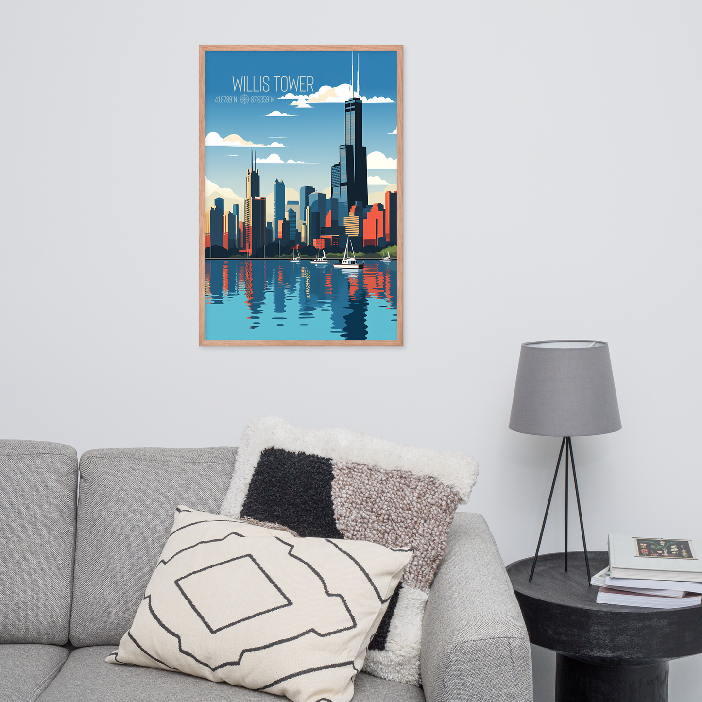 Illinois - Willis Tower (Framed poster)