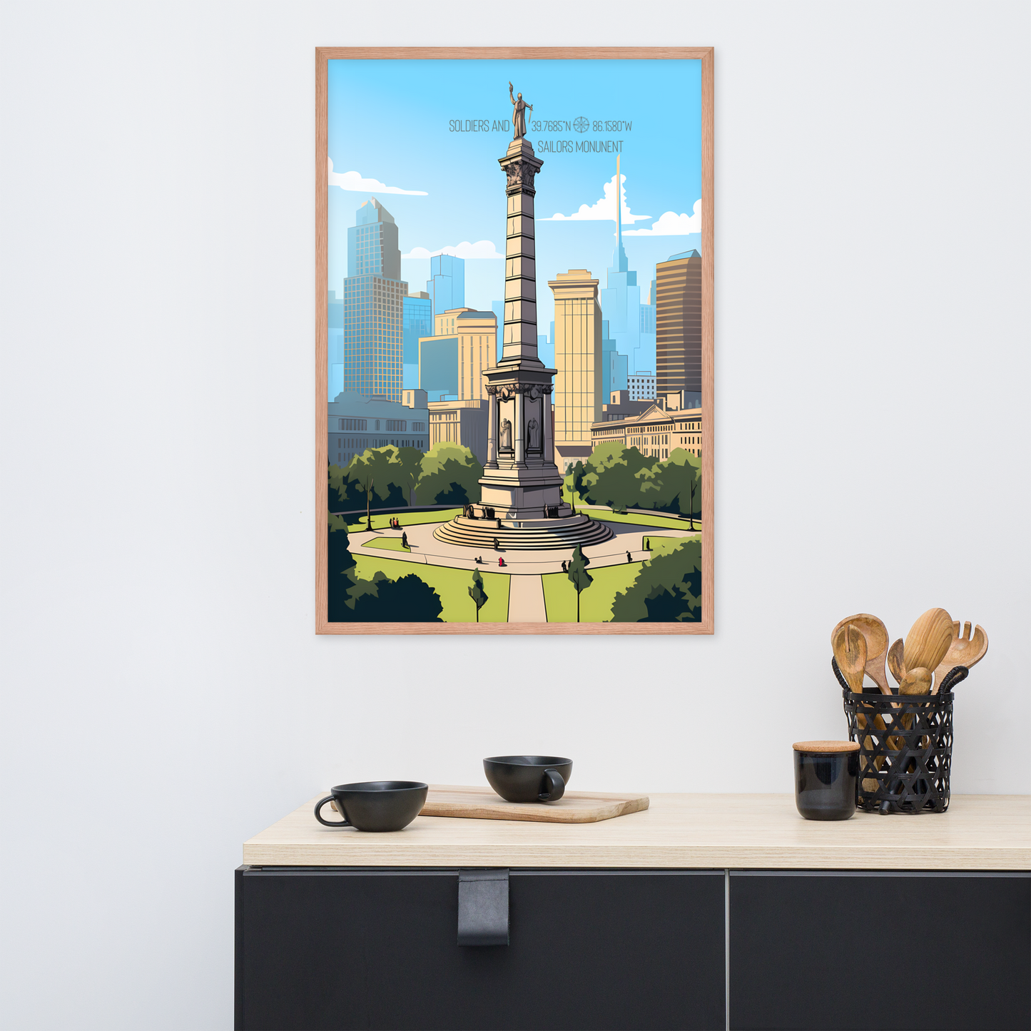 Indiana - Soldiers and Sailors Monument (Framed poster)