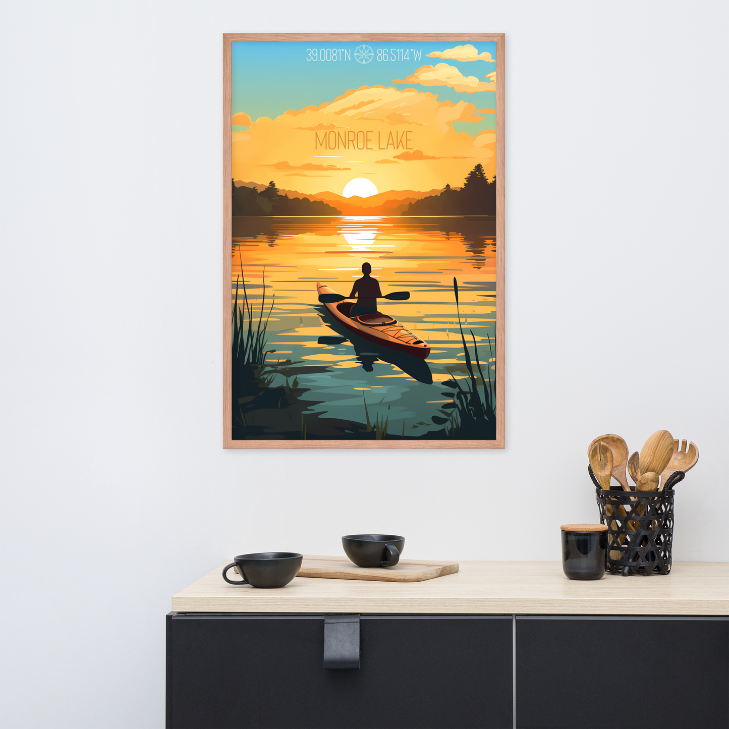 Indiana - Monroe Lake (Framed poster)