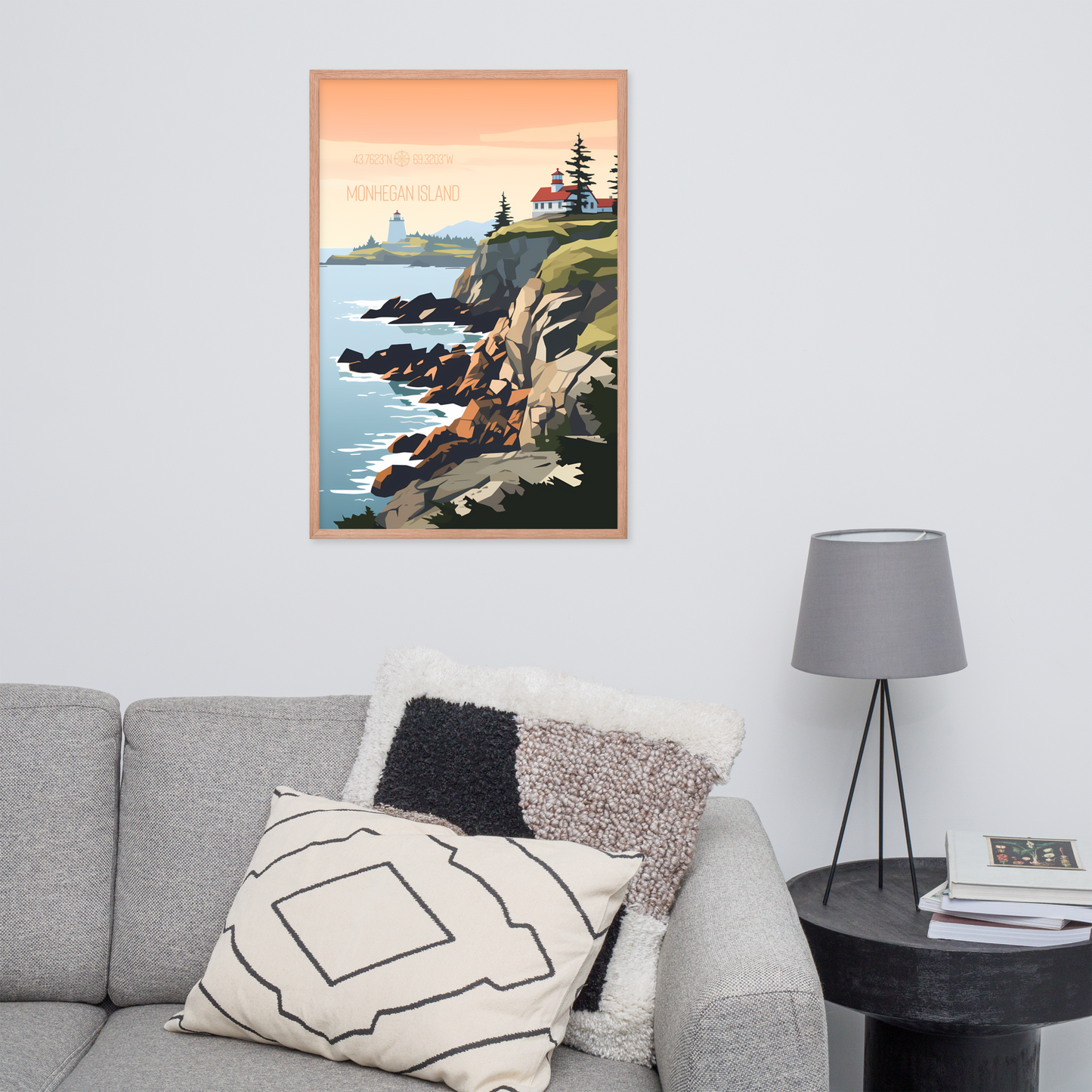 Maine - Monhegan Island (Framed poster)