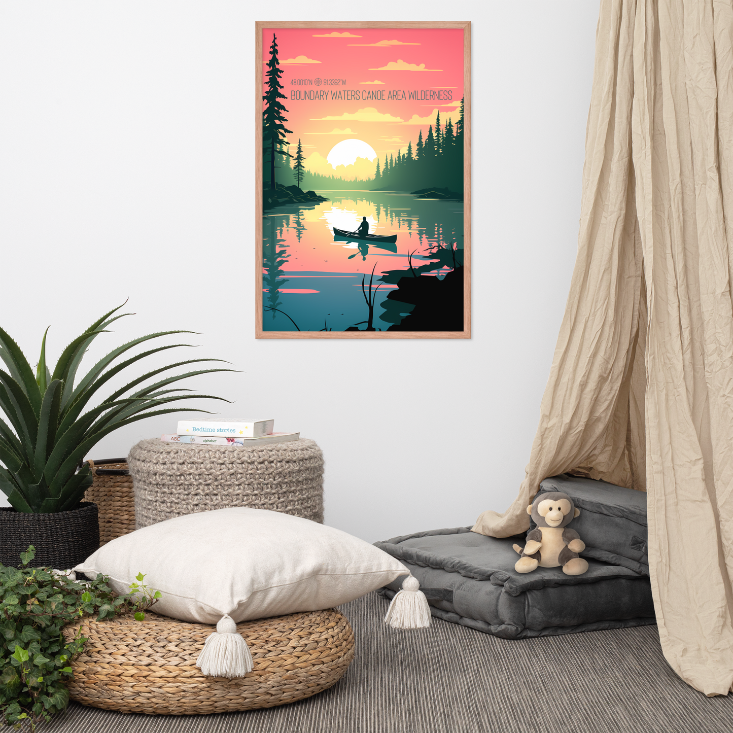 Minnesota - Boundary Waters Canoe Area Wilderness (Framed poster)