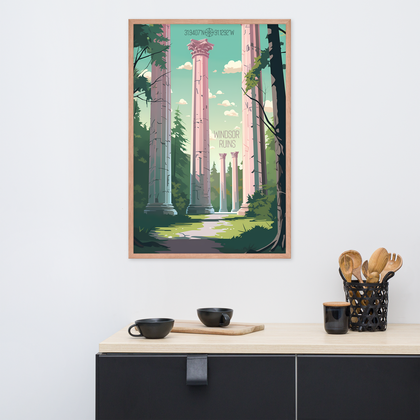 Mississippi - Windsor Ruins (Framed poster)