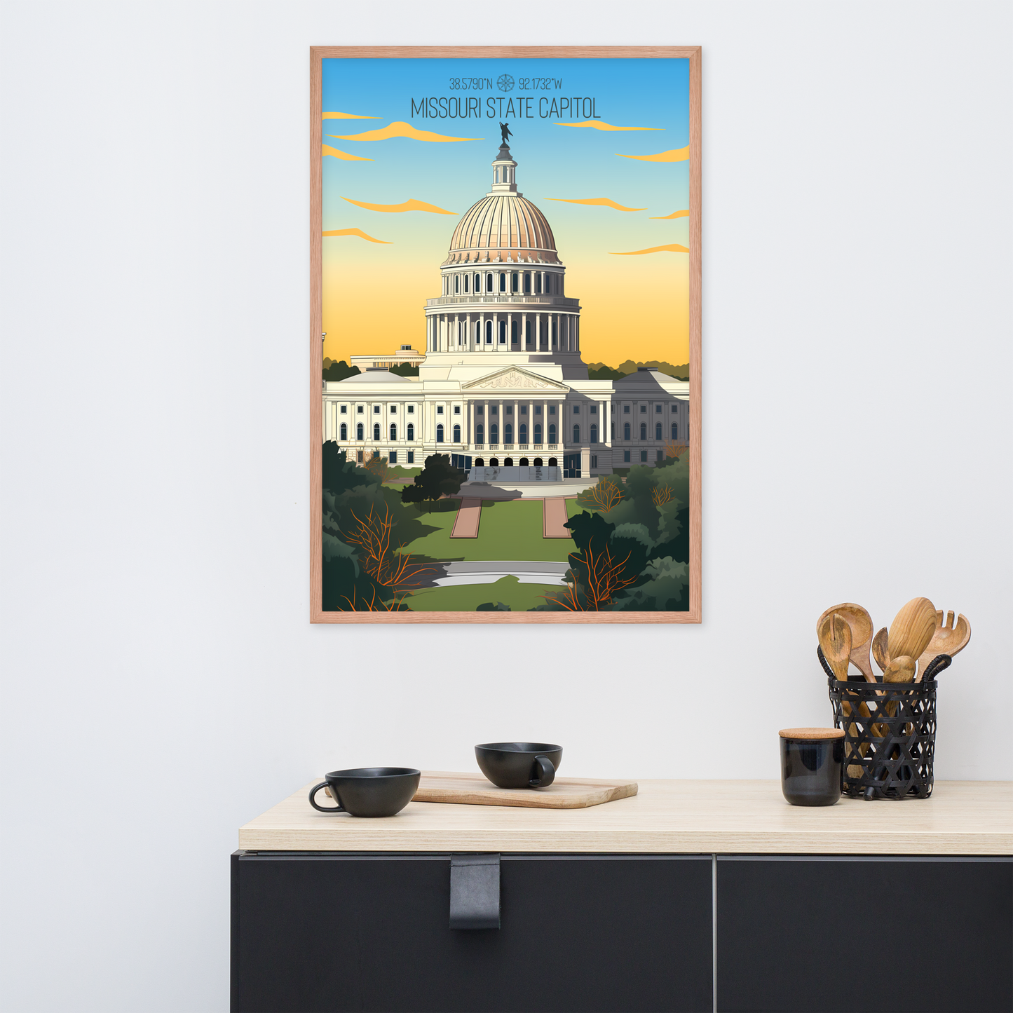 Missouri - Missouri State Capitol (Framed poster)