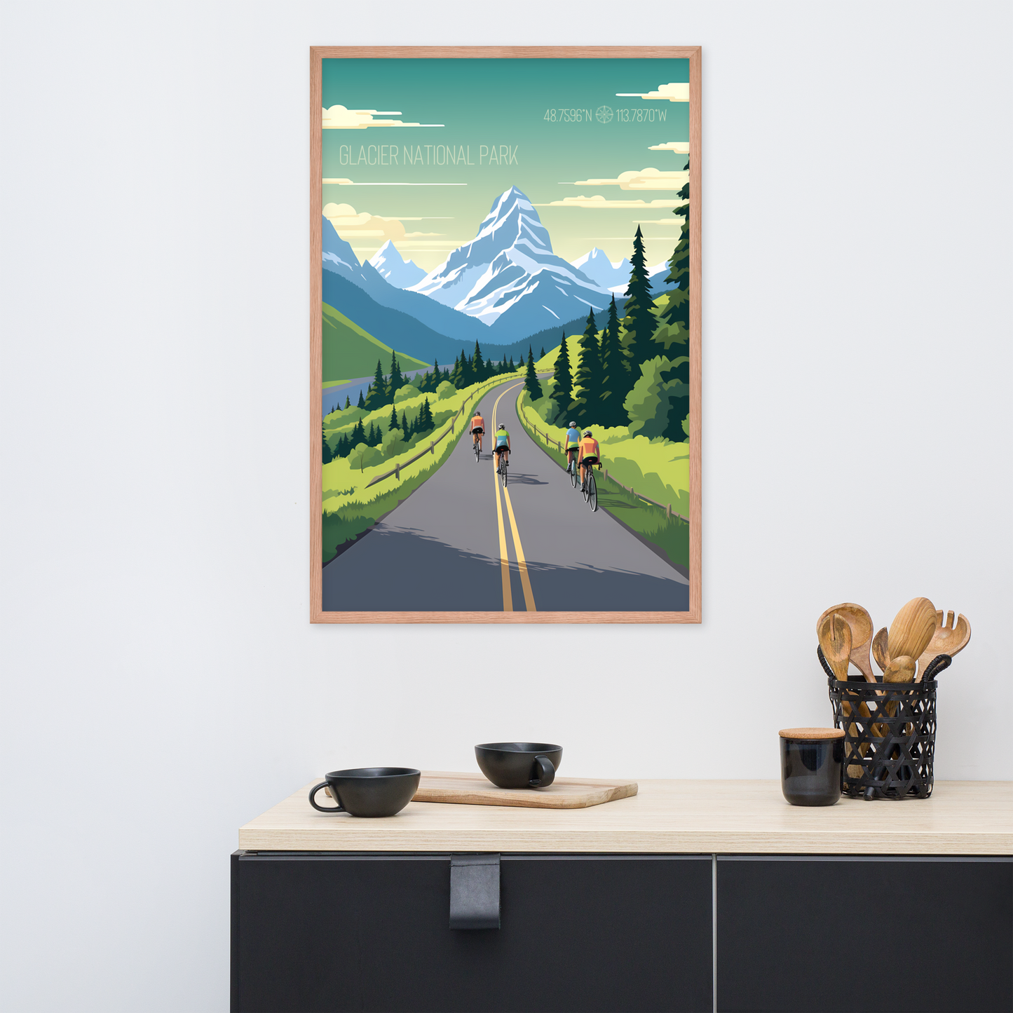 Montana - Glacier National Park (Framed poster)