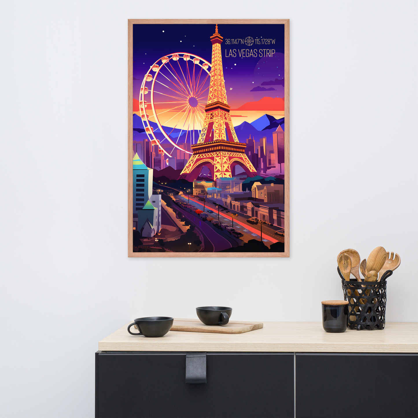 Nevada - Las Vegas Strip (Framed poster)