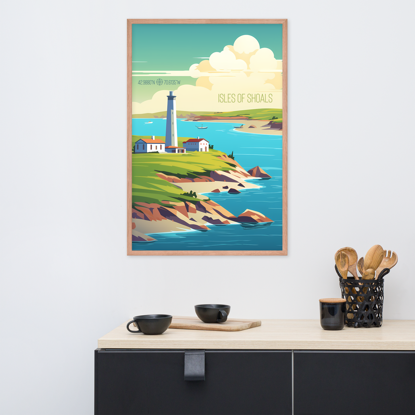 New Hampshire  - Isles of Shoals (Framed poster)