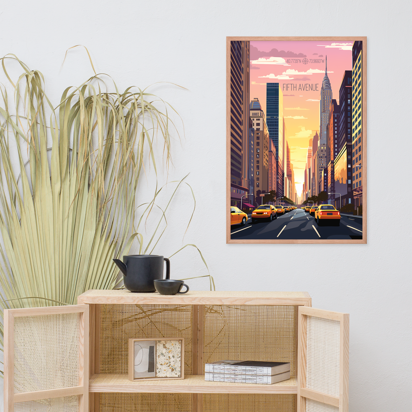 New York - Fifth Avenue (Framed poster)