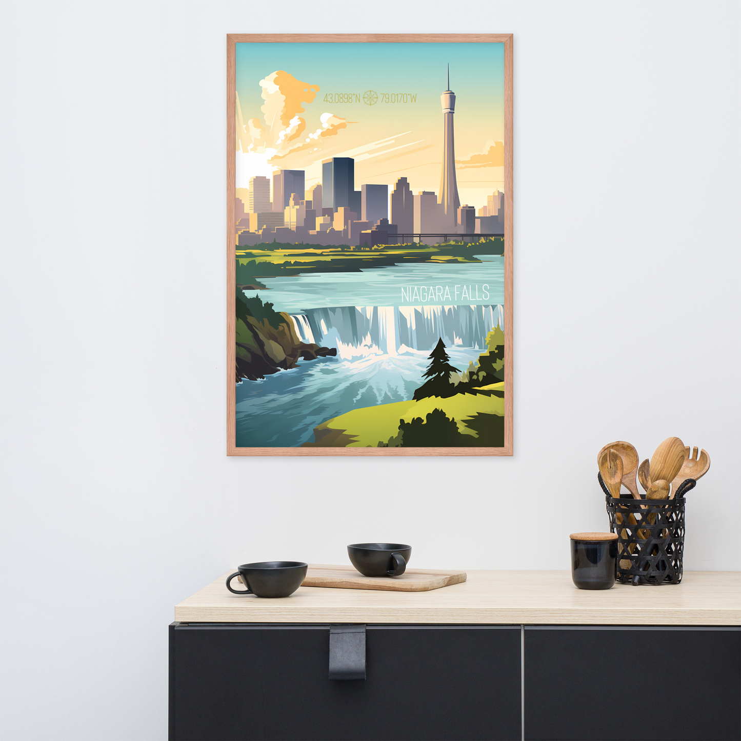 New York - Niagara Falls (Framed poster)