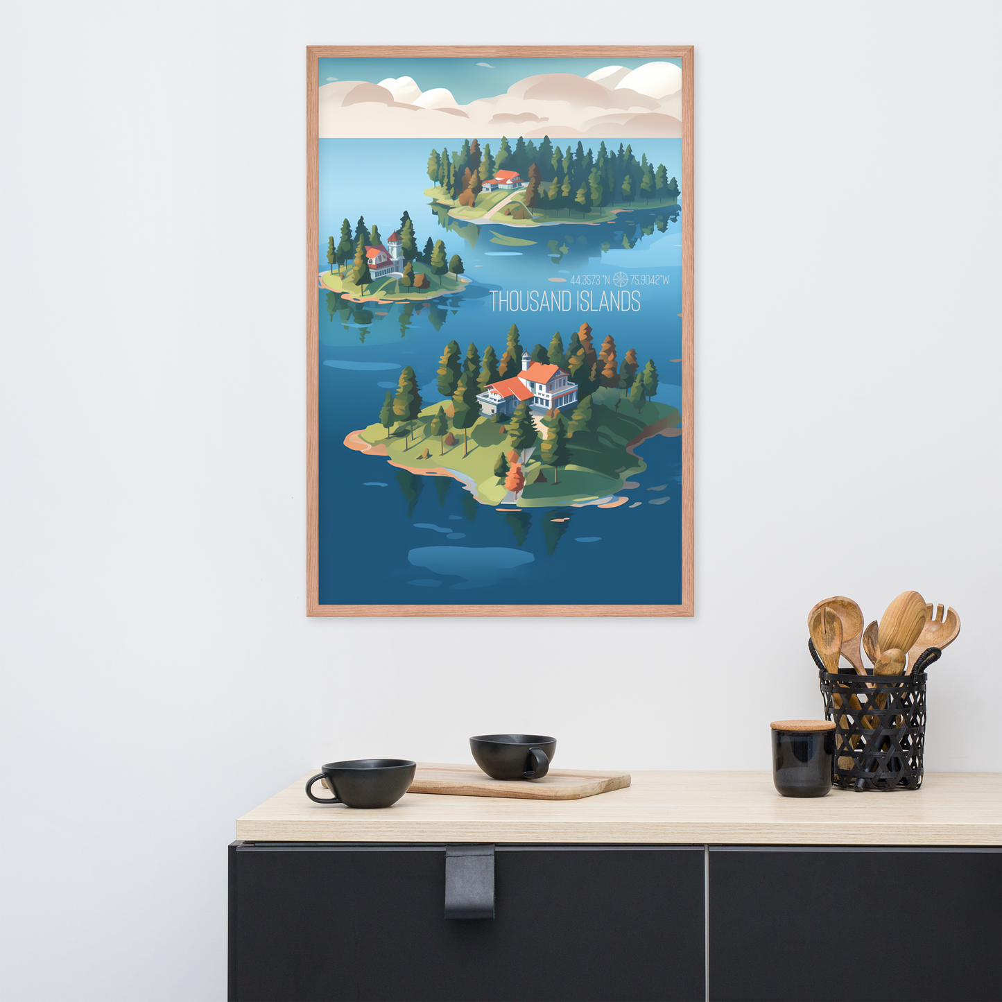 New York - Thousand Islands (Framed poster)