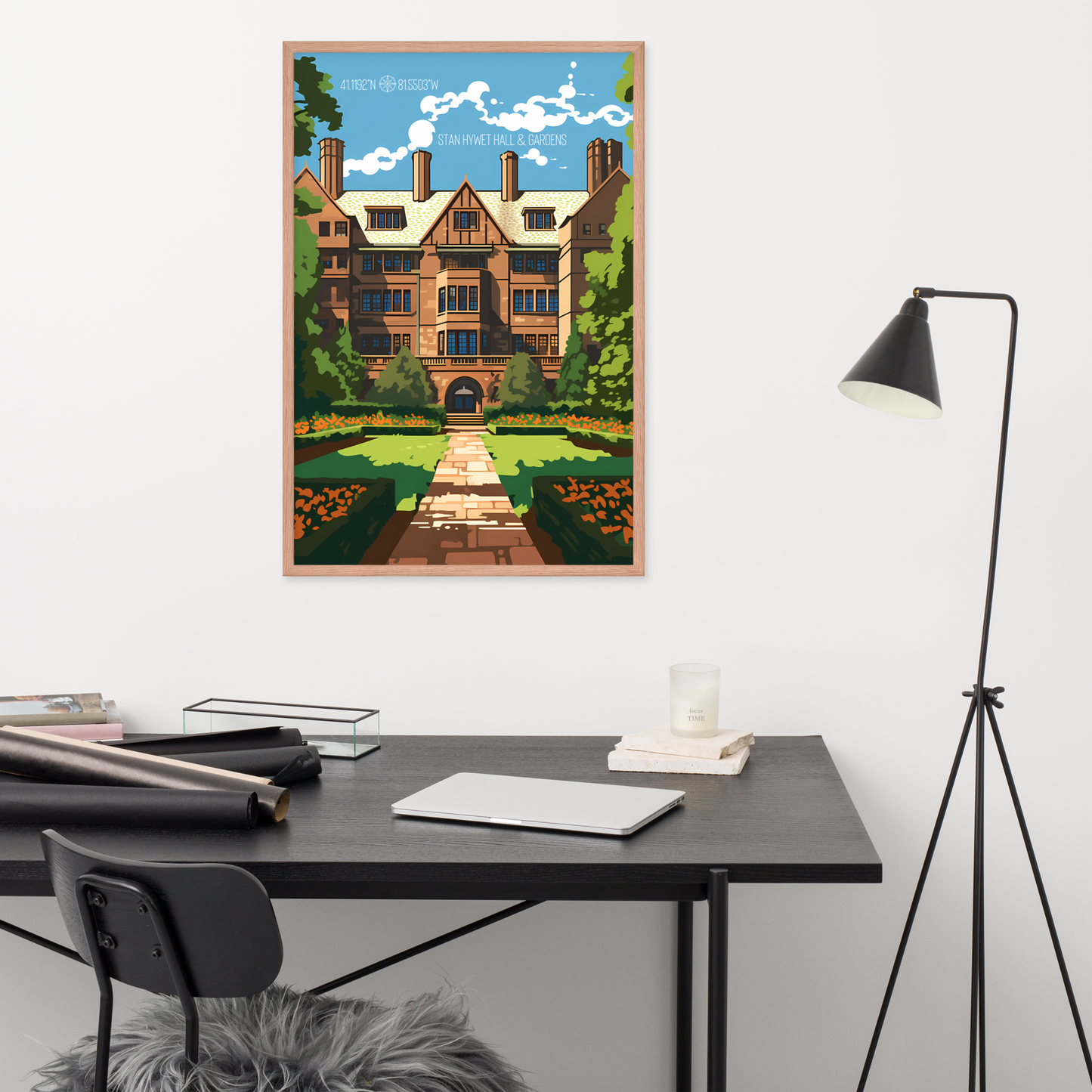 Ohio - Stan Hywet Hall and Gardens (Framed poster)