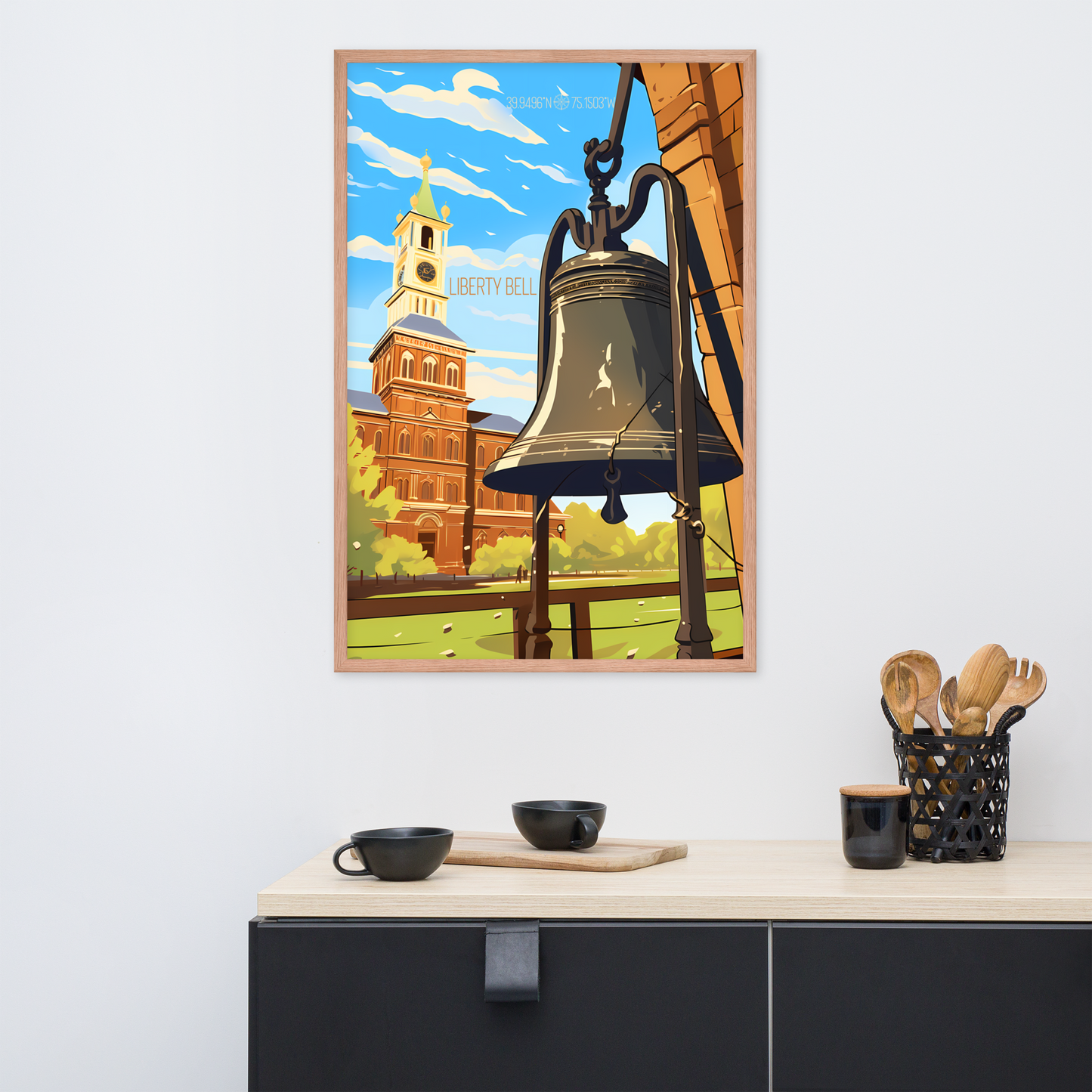 Pennsylvania - Liberty Bell (Framed poster)