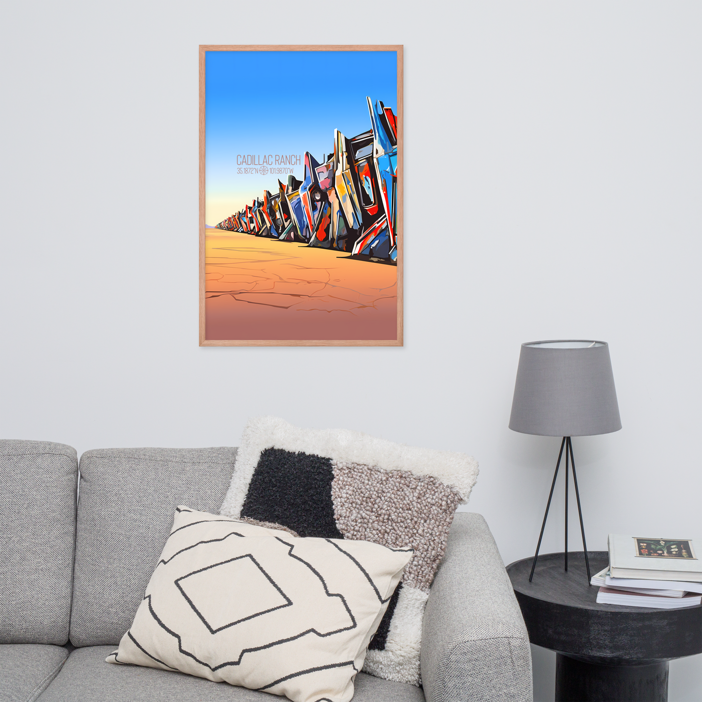 Texas - Cadillac Ranch (Framed poster)